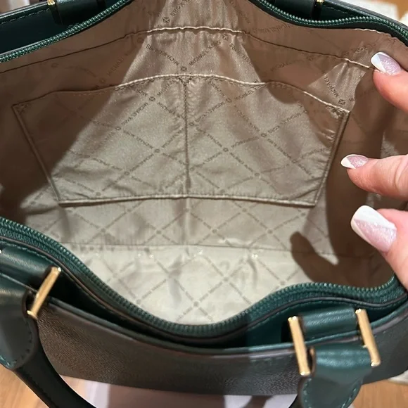MICHAEL Michael Kors Jessie Large Tote Satchel in Racing Green, BNWT - Picture 12 of 16